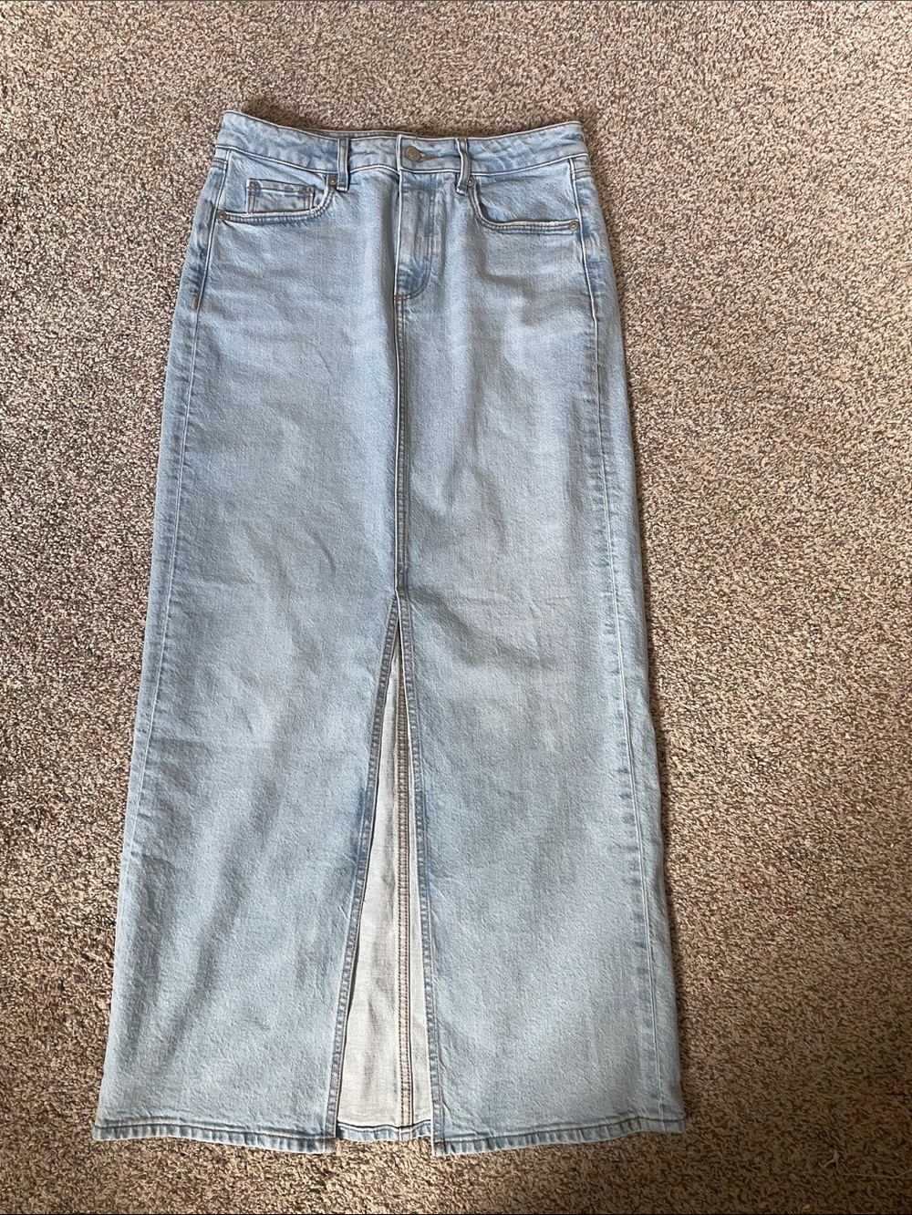 LOFT long denim skirt